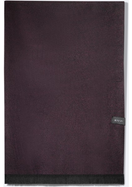 Erkek Bordo Viskon Karışımlı Püsküllü Desenli Şal A32y9413