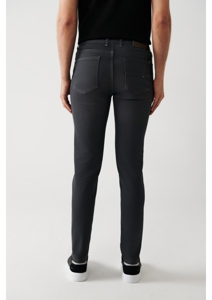 Erkek Antrasit Eskitme Yıkamalı Kaplamalı Berlin Slim Fit Jean Pantolon B003516 fırsatları