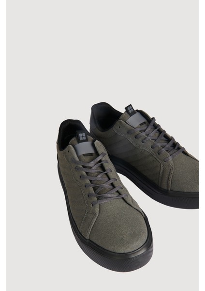 Erkek Gri Süet Detaylı Esnek Taban Sneaker A31Y8072