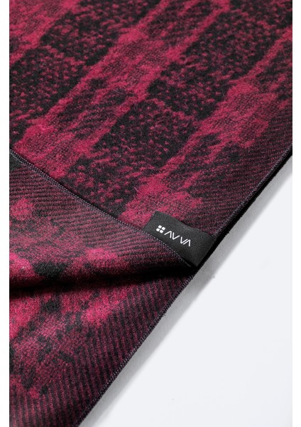Erkek Bordo Viskon Karışımlı Püsküllü Desenli Şal A32y9403