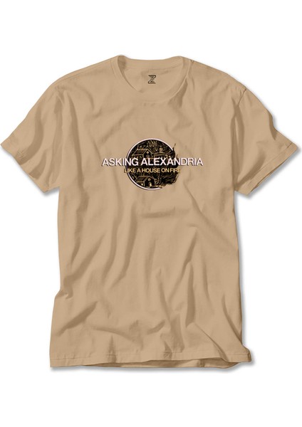 Asking Alexandria Like A House On Fire Krem Tişört