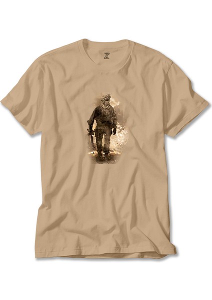 Call Of Duty Soldier Krem Tişört