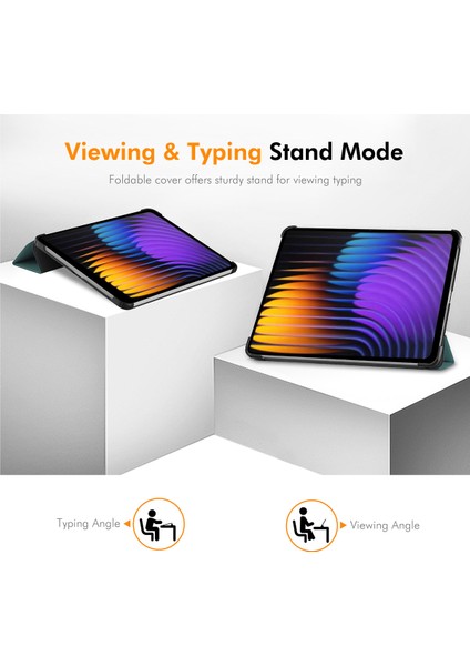 Xiaomi Pad 7 Pro/xiaomi Pad 7 Için Enkay Hat Prınce Üç Katlı Kapak Pu Deri + Pc Tablet Kılıfı-Siyah (Yurt Dışından)