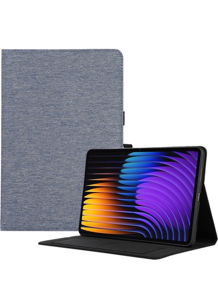 Xiaomi Pad 7/pad 7 Pro Kart Tutucu Kumaş Doku Tablet Kapağı-Mavi Için (Yurt Dışından)