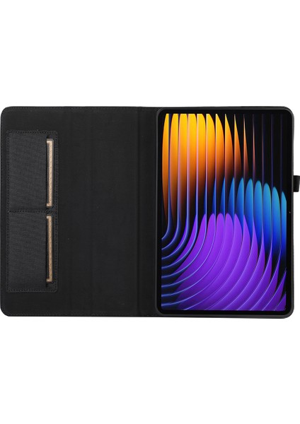 Xiaomi Pad 7/pad 7 Pro Kart Tutucu Kumaş Doku Tablet Kapağı-Mavi Için (Yurt Dışından)