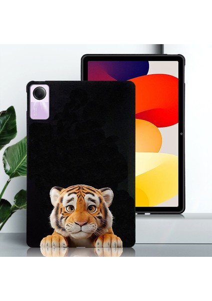 Xiaomi Redmi Pad Se Kılıf Desen Baskı Ince Tpu Tablet Koruyucu Kapak-Küçük Kaplan Için (Yurt Dışından)