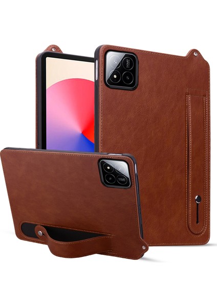 Xiaomi Pad 7/pad 7 Pro Kılıf El Kayışı Deri Tablet Kapağı-Kahverengi (Yurt Dışından)