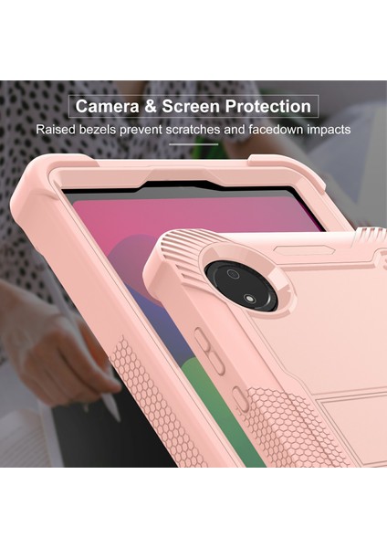 Xiaomi Redmi Pad Se 4g 8.7 Inç Kılıf Silikon + Pc Tablet Koruyucu Kapak Stand-Gül Altın Için (Yurt Dışından)