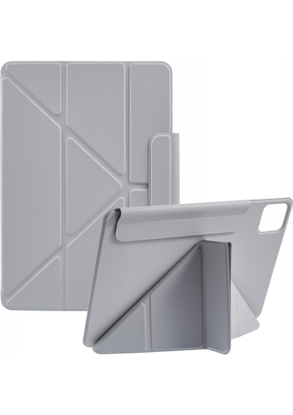 Xiaomi Pad 7 Pro / Pad 7 Kılıf Pc+Pu Deri Origami Manyetik Tablet Kapağı-Gri (Yurt Dışından)