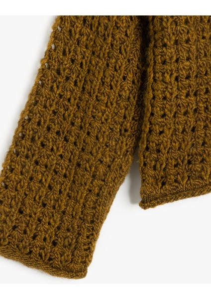 V Yaka Uzun Kollu Ajurlu Triko Hırka fırsatları