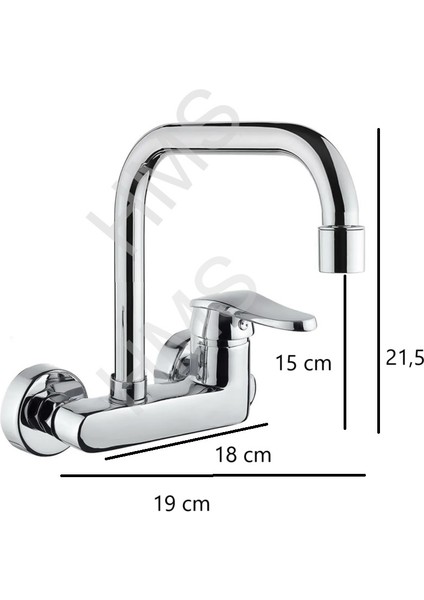 Mix Duvardan Delta L Borulu Aplike Lavabo Bataryası
