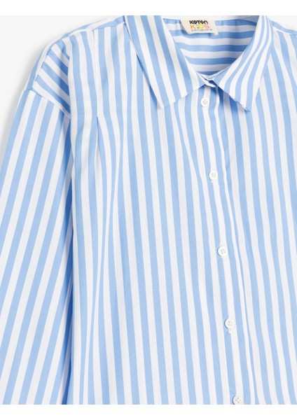 Pamuklu Uzun Kollu Çizgili Gömlek modelleri