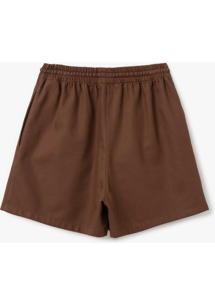 Pamuklu Regular Fit Cepli Beli Bağcıklı Kısa Şort fırsatları
