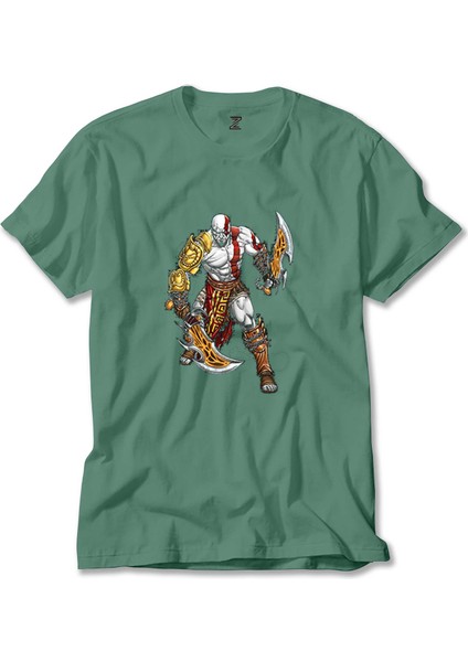 God Of War Kratos Savaşçı Yeşil Tişört