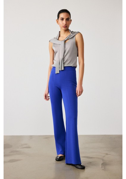 Royal Blue Ispanyol Paça Kadın Pantolon