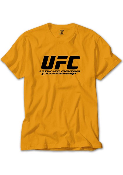 Ufc Logo Ultimate Championship Sarı Tişört