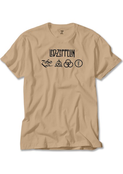 LED Zeppelin Zoso Krem Tişört