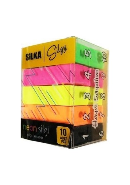 Cornor Neon Renk Silgi 10'lu ART.14