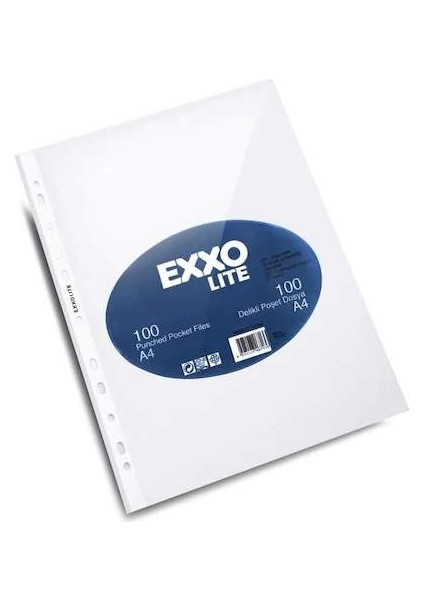 Lite Eko. A4 Delikli Poşet Dosya 100 Lü Paket