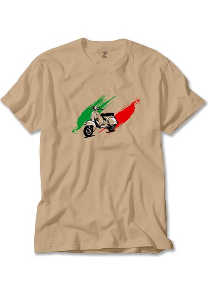 Vespa In Italy Krem Tişört