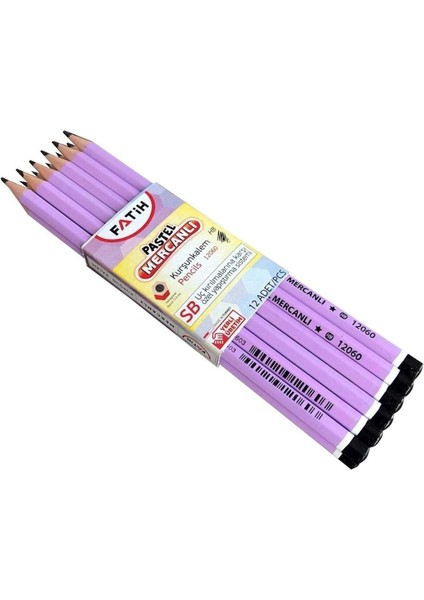 Pastel Renk Mercanlı Kurşun Kalem 1 Düzine indirimleri