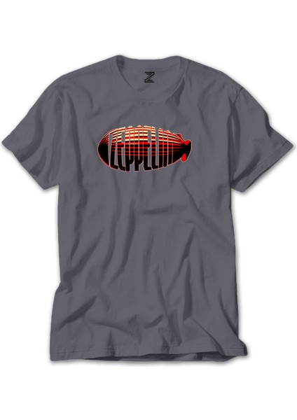 LED Zeppelin Zeplin Gri Tişört