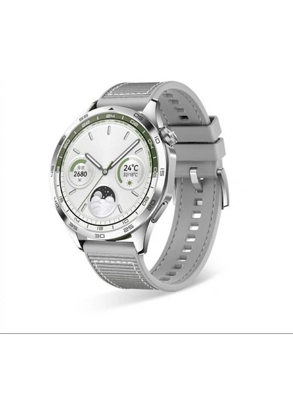 Huawei Watch Gt 3 46 mm İçin Uyumlu Kayış Kordonu KRD-102 22MM Silikon Kordon