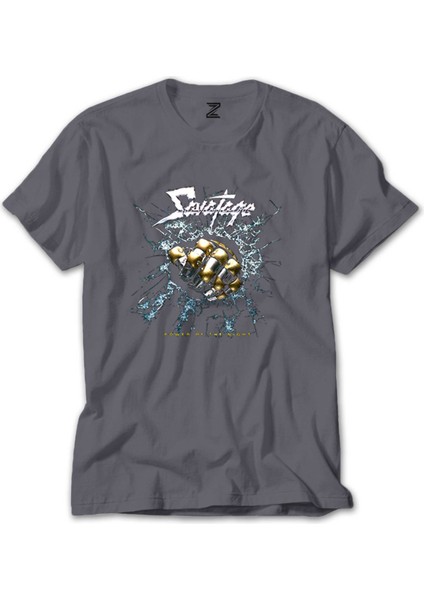 Savatage Power Of The Night Gri Tişört