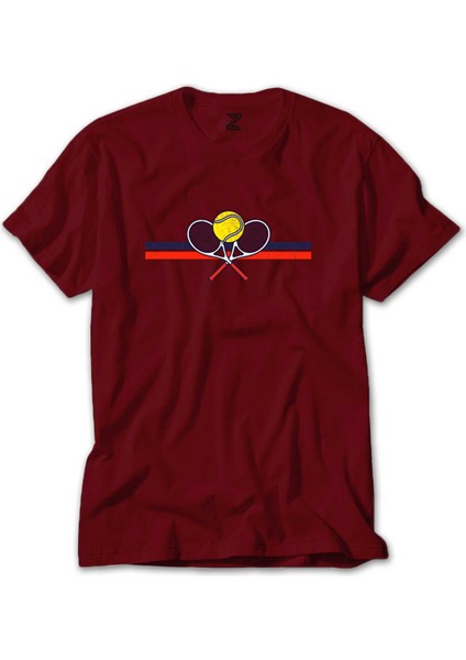 Tennis Racket Retro Kırmızı Tişört