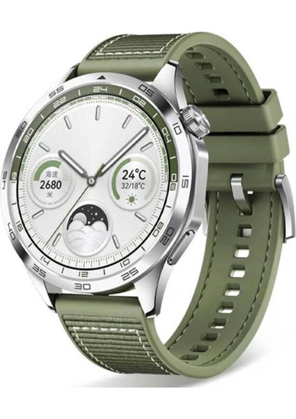 Huawei Gt2 46 mm İçin Uyumlu Kayış Kordonu KRD-102 22MM Silikon Kordon