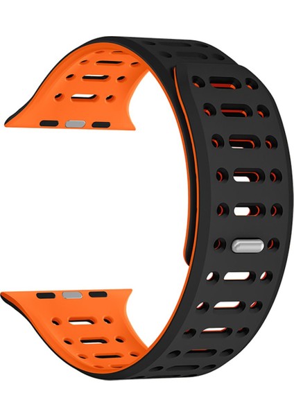 Apple Watch 7 41 mm Için Uyumlu Kayış Kordonu KRD-124 Silikon Kordon Strap Kayış