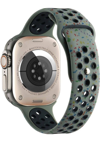 Watch 38 mm İçin Uyumlu Kordon Yeni Seri Kordonu 2023 Krd-02 Silikon Strap Kayış