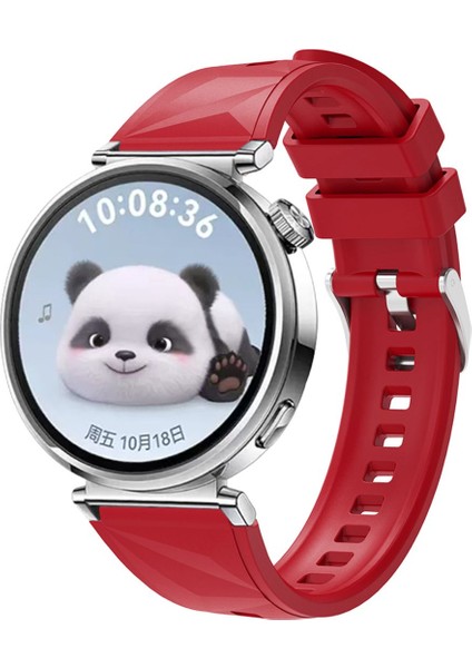 Huawei Gt4 41 mm İçin Uyumlu Kayış Kordonu KRD-129 18MM Silikon Kordon Strap Kayış