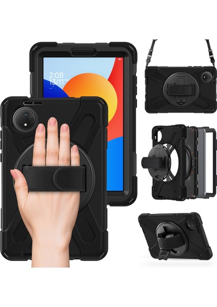 Xiaomi Redmi Pad Se 4g 8.7 Inç Tpu Pc Silikon Tablet Kılıfı Omuz Askılı-Siyah (Yurt Dışından) fiyatları