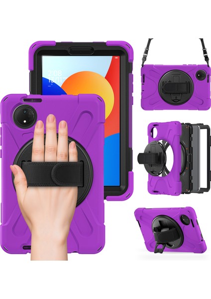 Xiaomi Redmi Pad Se 4g 8.7 Inç Tpu Pc Silikon Tablet Kılıfı Omuz Askısı-Mor Için (Yurt Dışından) fiyatları
