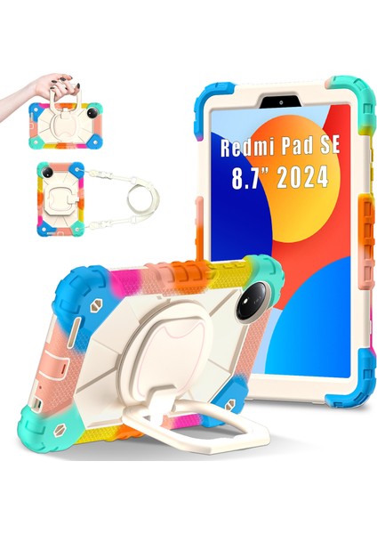 Xiaomi Redmi Pad Se 4g 8.7 Inç Kılıf Silikon + Pc Tablet Kapağı-Renkli/mavi Için (Yurt Dışından)