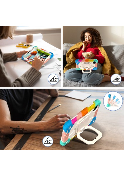 Xiaomi Redmi Pad Se 4g 8.7 Inç Kılıf Silikon + Pc Tablet Kapağı-Renkli/mavi Için (Yurt Dışından) indirimleri