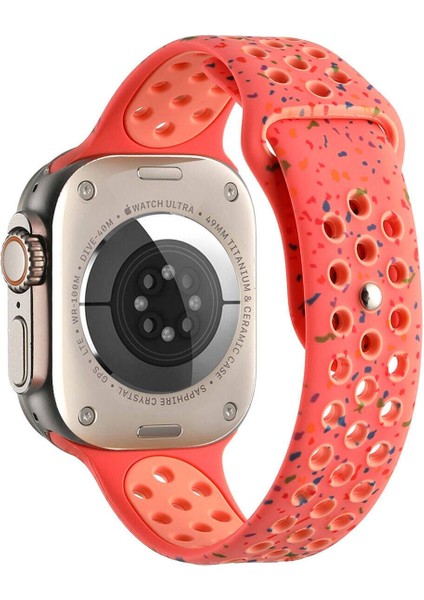 Watch 44 mm İçin Uyumlu Kordon Yeni Seri Kordonu 2023 Krd-02 Silikon Strap Kayış