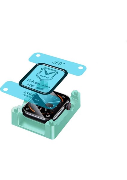 Watch 7 45MM İçin Uyumlu Polymer Nano Ekran Koruyucu + Uygulama Aparatlı
