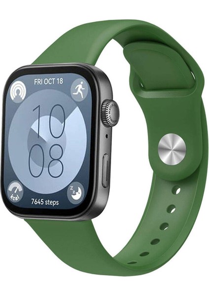 Huawei Watch Fit 3 Krd-11 22 mm İçin Uyumlu Kayış Kordonu Silikon Kordon