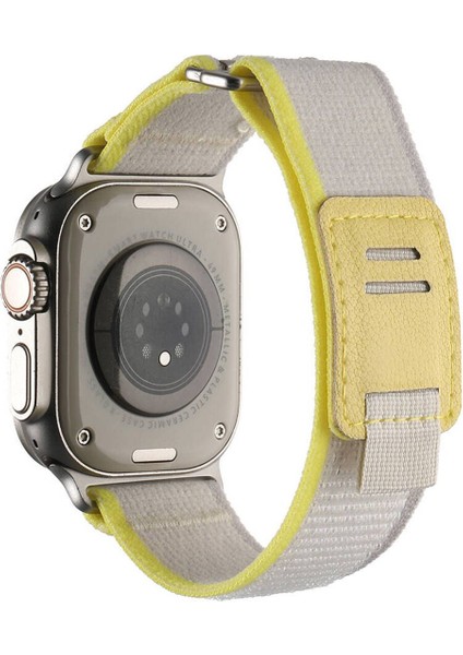 Watch Ultra 49 mm Hasır Kordon İçin Uyumlu Kayış Kordonu KRD-106 Strap Kayış