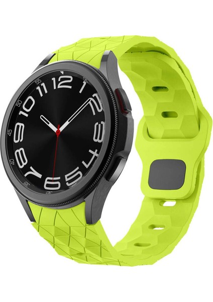 Samsung Galaxy Watch 5 Pro 45 mm KRD-116 20MM Futbol Desenli Spor Tasarımlı Silikon Kordon