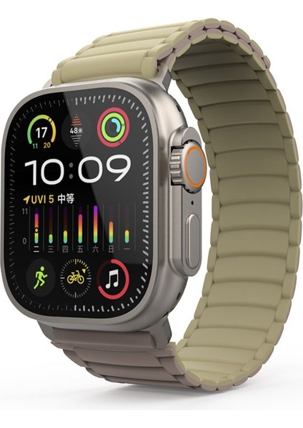 Apple Watch Ultra 49 mm Için Uyumlu Kayış Kordonu KRD-122 Silikon Kordon Strap Kayış