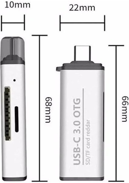 2'si 1 Arada Hafıza Kartı Okuyucu, USB 3.0 Taşınabilir Mikro Depolama Kart Okuyucu Pc Dizüstü