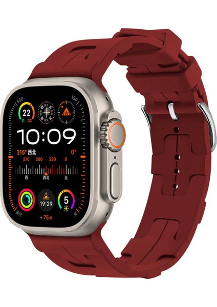 Watch Ultra 49 mm İçin Uyumlu Kayış Kordonu Krd-92 Silikon Kordon