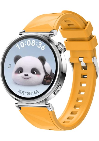 Huawei Gt4 41 mm İçin Uyumlu Kayış Kordonu KRD-129 18MM Silikon Kordon Strap Kayış