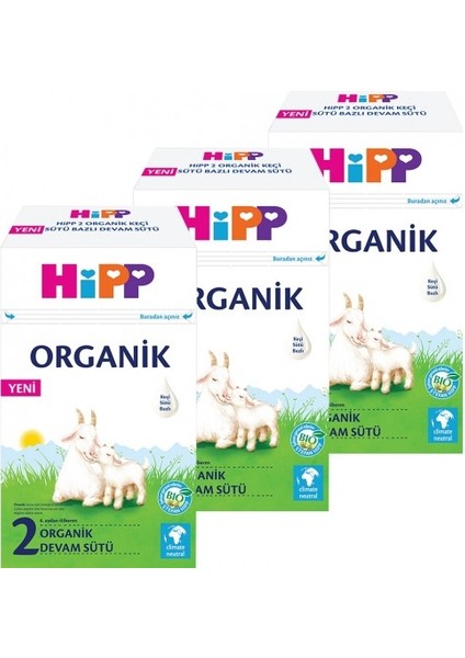 2 Organik Keçi Sütü Bazlı Devam Sütü 400GR x 3 Adet