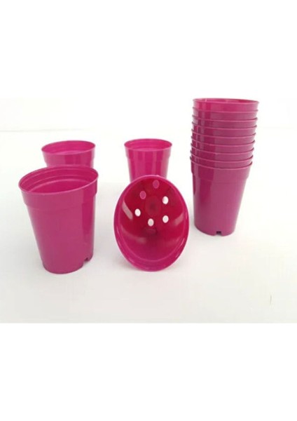 Katı Plastik Sukulent Saksısı 20 Adet Pembe (5.5 Cm) modelleri