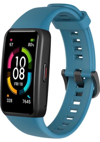 Huawei Band 6 Için Uyumlu Krd-47 Silikon Kordon Akıllı Saat Bileklik Kayışı Kordonu