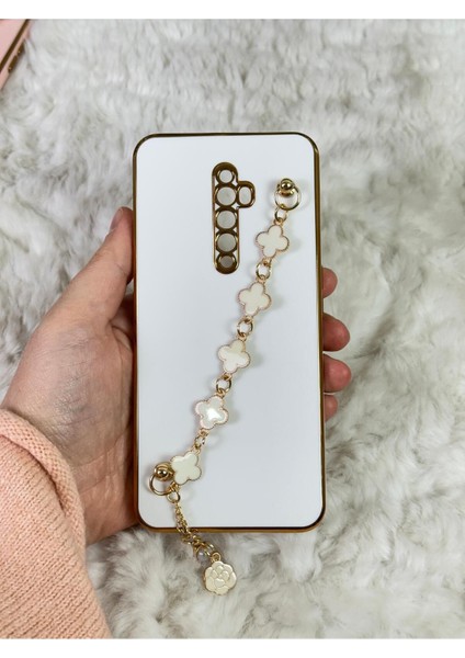 Oppo Reno 2z - El Tutamaçlı Kir Tutmaz Silinebilir Parlak Kamera Korumalı Silikon Elçek